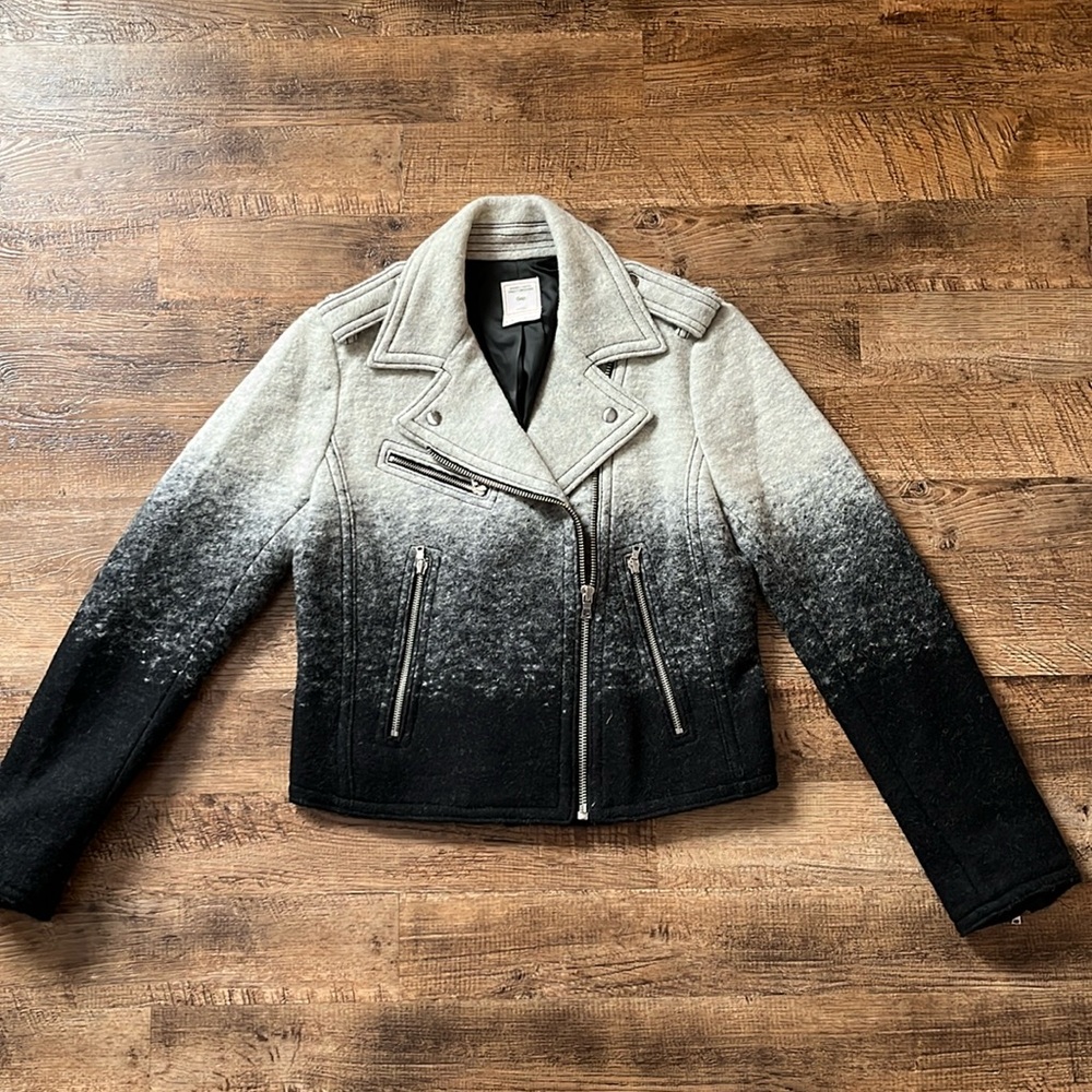 Women’s Ombré Wool Blend Moto Jacket
